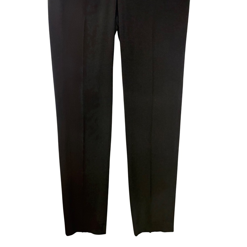 D&G Dolce & Gabbana‎ Womens Black Straight Leg Dress Pants Satin Trim Sz 44 (10) - Picture 4 of 14